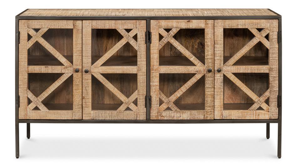 Sienna 4-Door Industrial Sideboard - Belle Escape