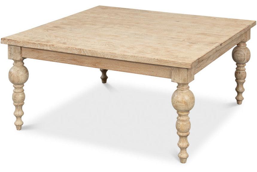 Sienna Turned Leg Coffee Table - Belle Escape