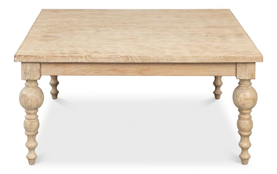 Sienna Turned Leg Coffee Table - Belle Escape