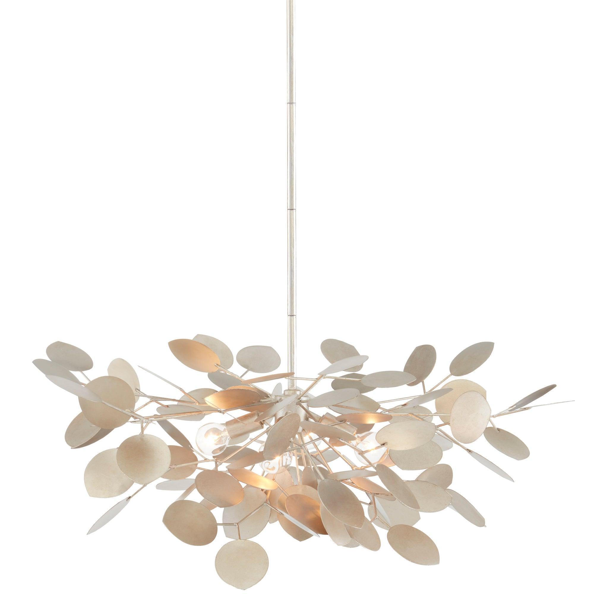 Silver Petal 4-Bulb Chandelier - Belle Escape