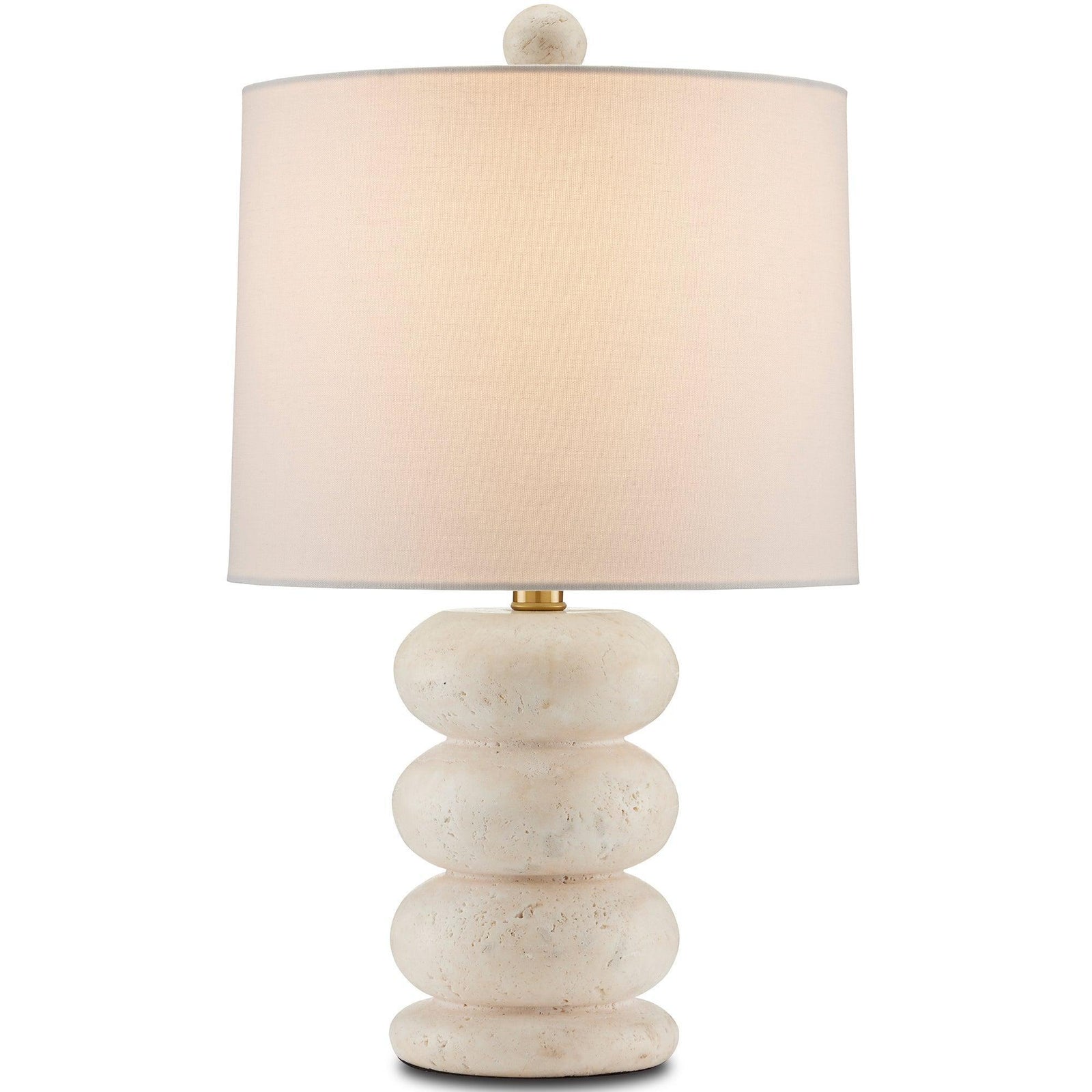 Stacked Travertine Table Lamp