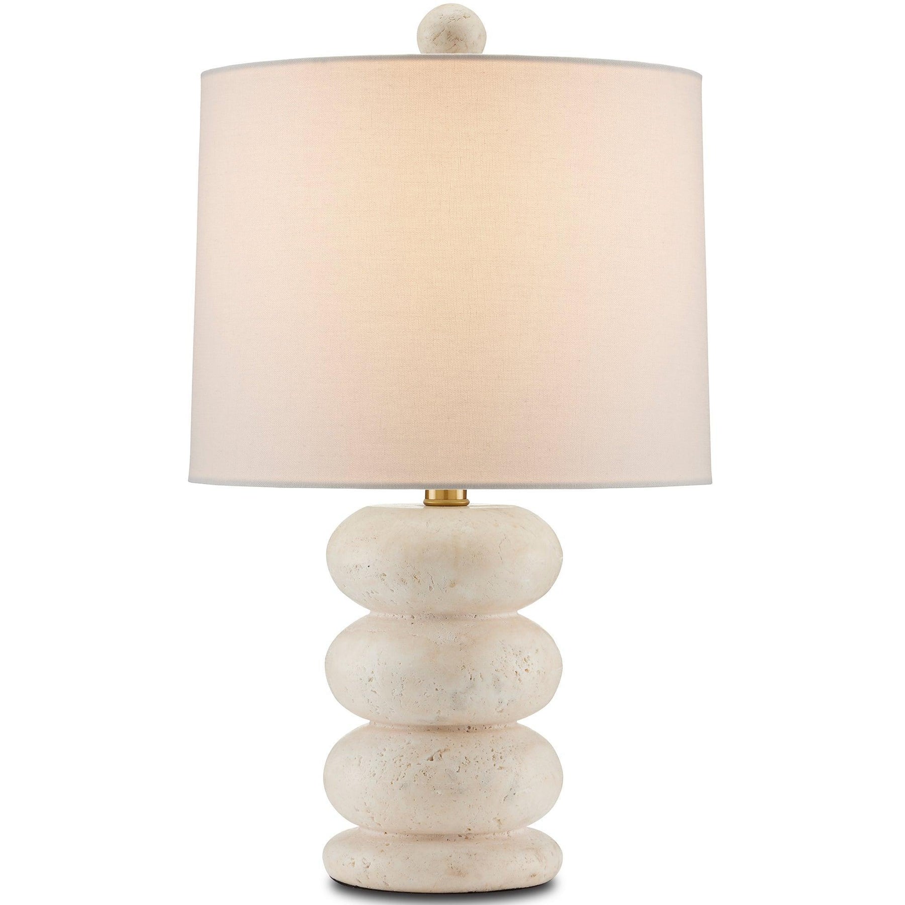 Stacked Travertine Table Lamp