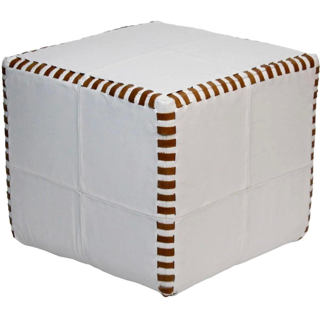 Stitched Black Leather Cube - Belle Escape