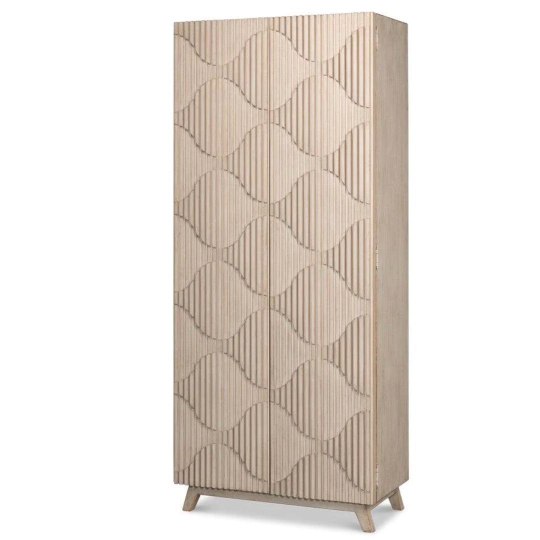 Stone Grey Lola Armoire Cabinet - Belle Escape