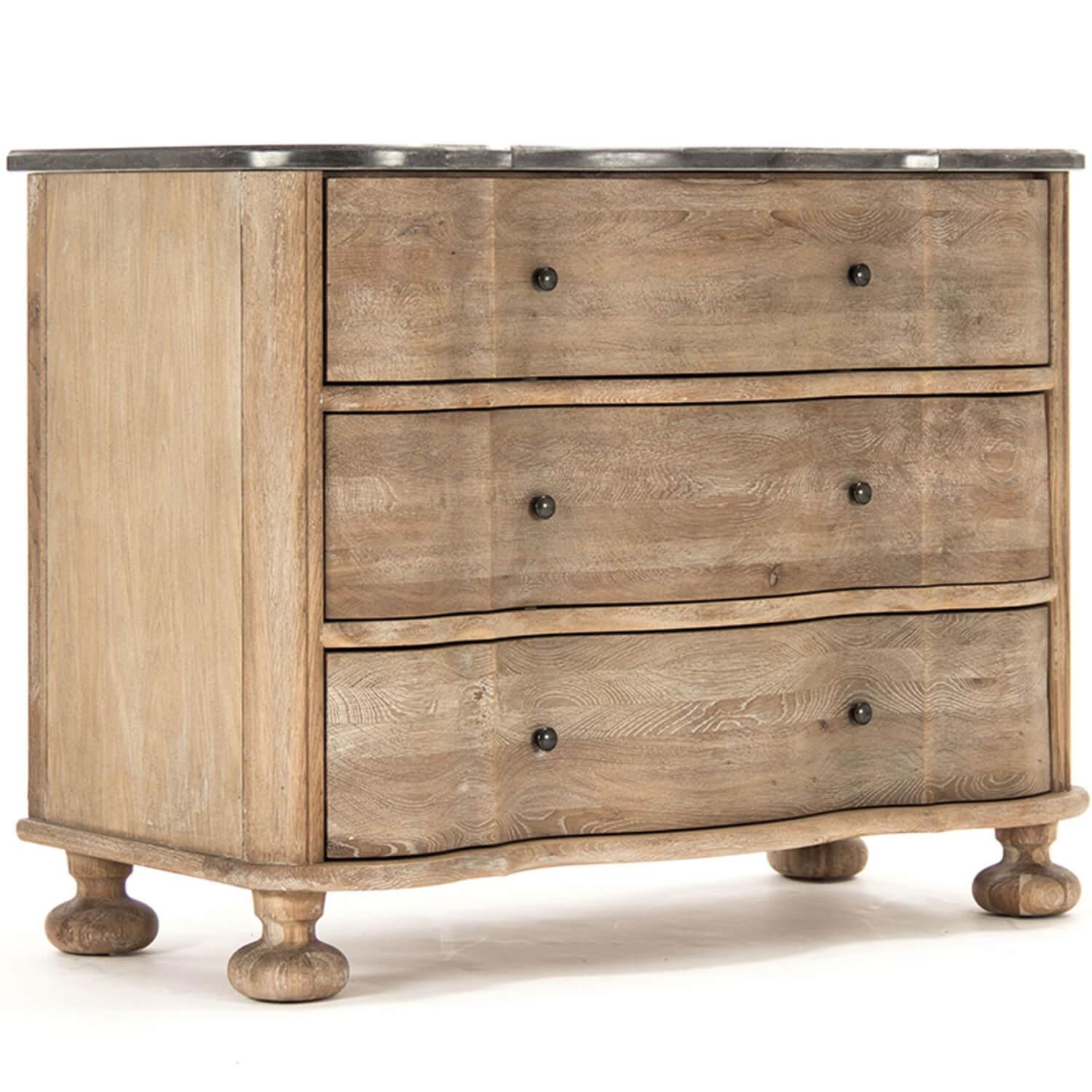 Stone Top Gray Oak Chest - Belle Escape