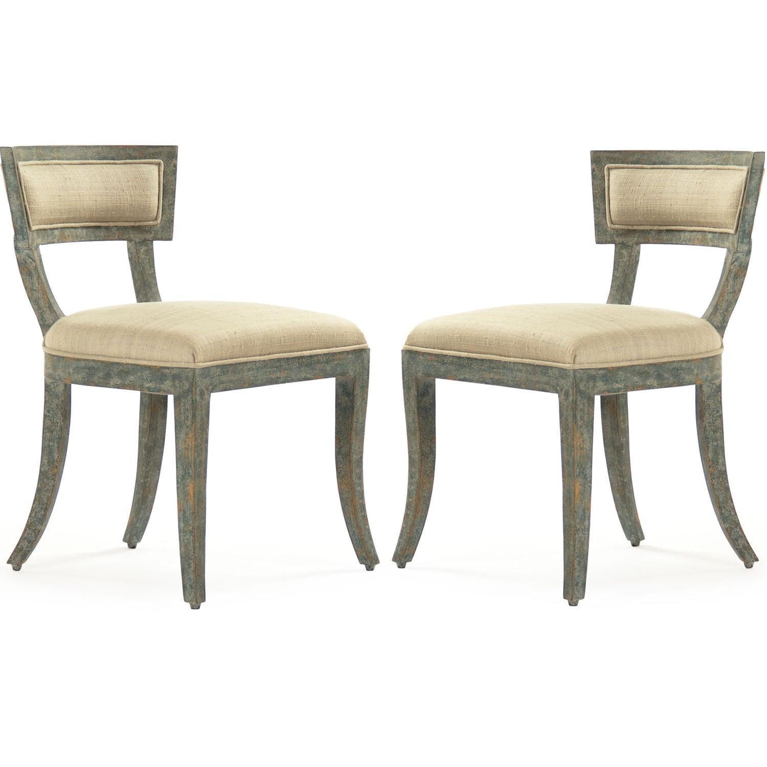 Stone Verte Farmhouse Side Chairs - Pair - Belle Escape