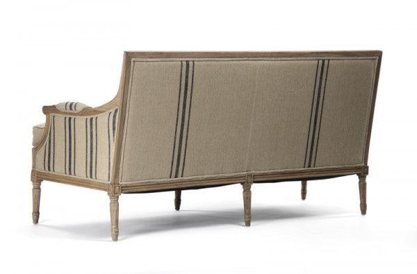 Striped French Louis Sofa - Belle Escape