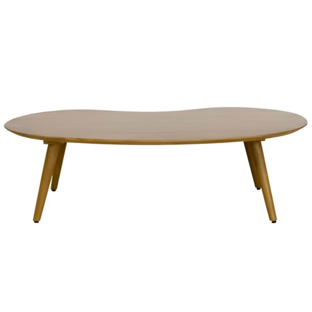Modern Teak Kidney-Shaped Coffee Table