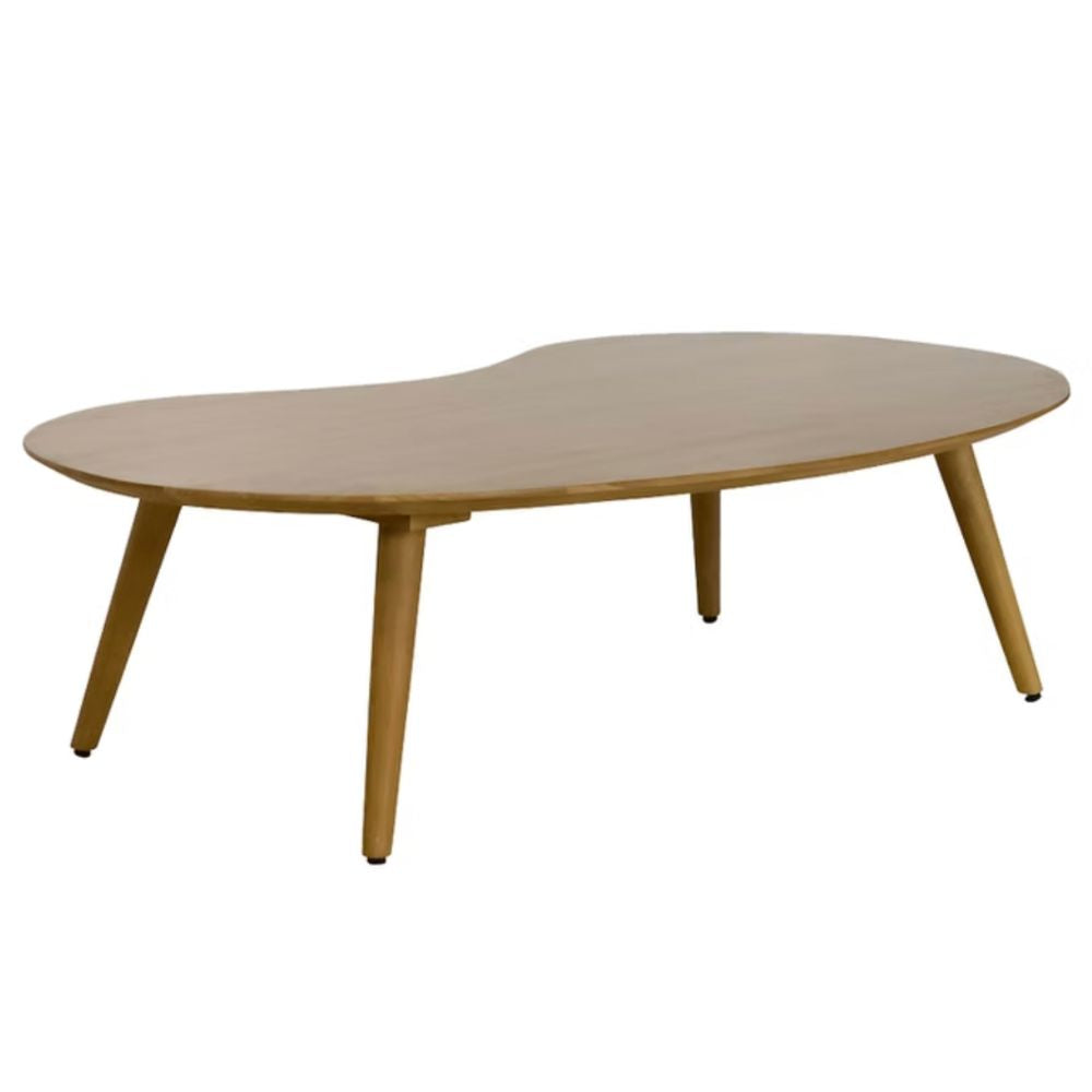 Modern Teak Kidney-Shaped Coffee Table