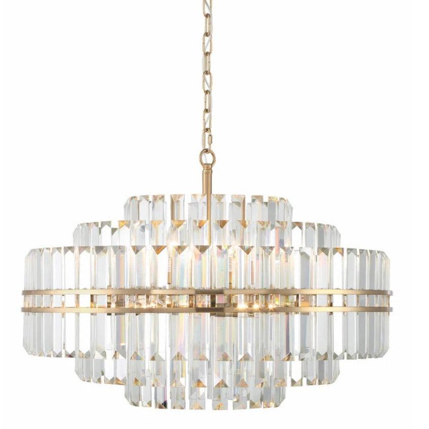 Tiered Faceted Crystal Chandelier - Belle Escape