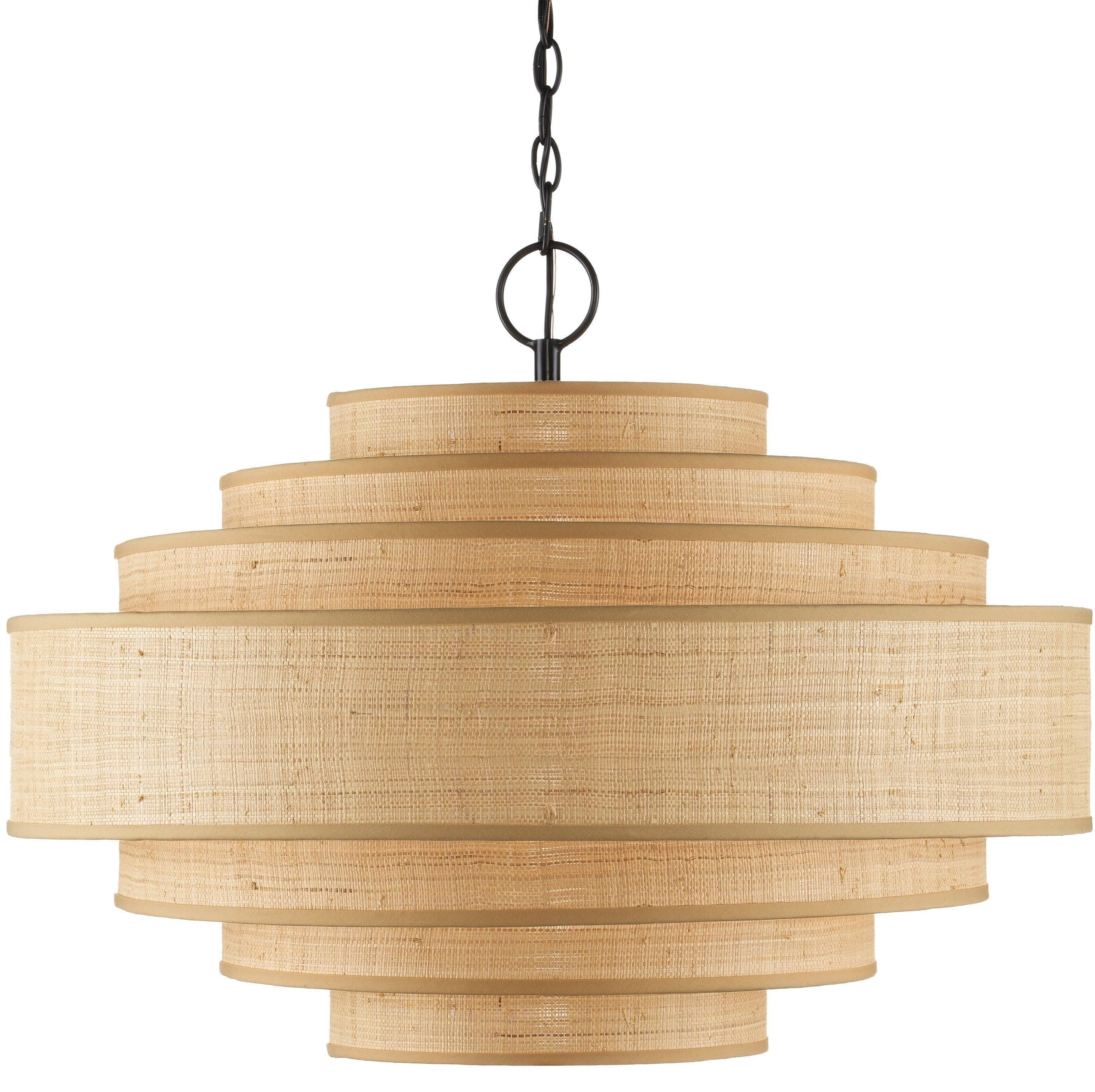 Tiered Natural Seagrass Chandelier - Belle Escape