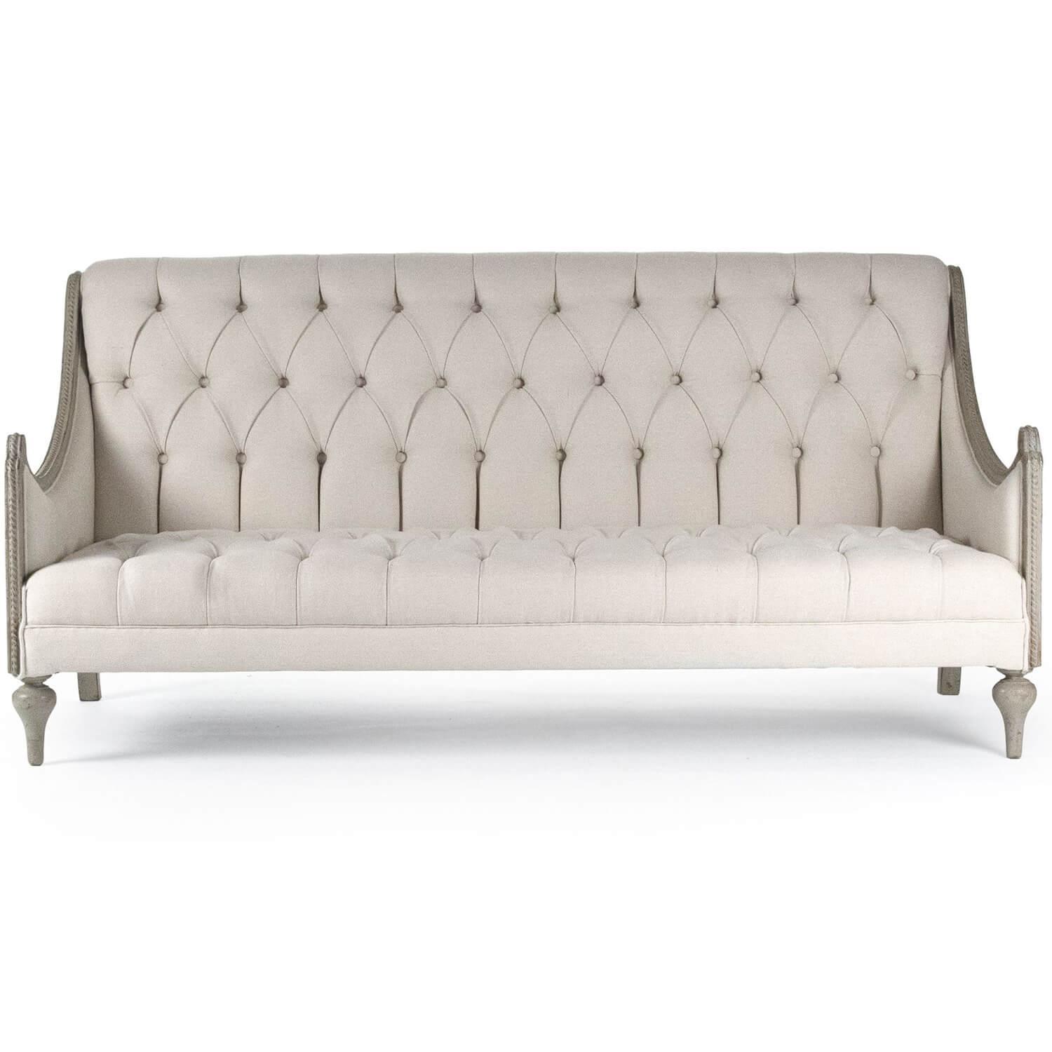 Tufted French Salon Sofa - Belle Escape