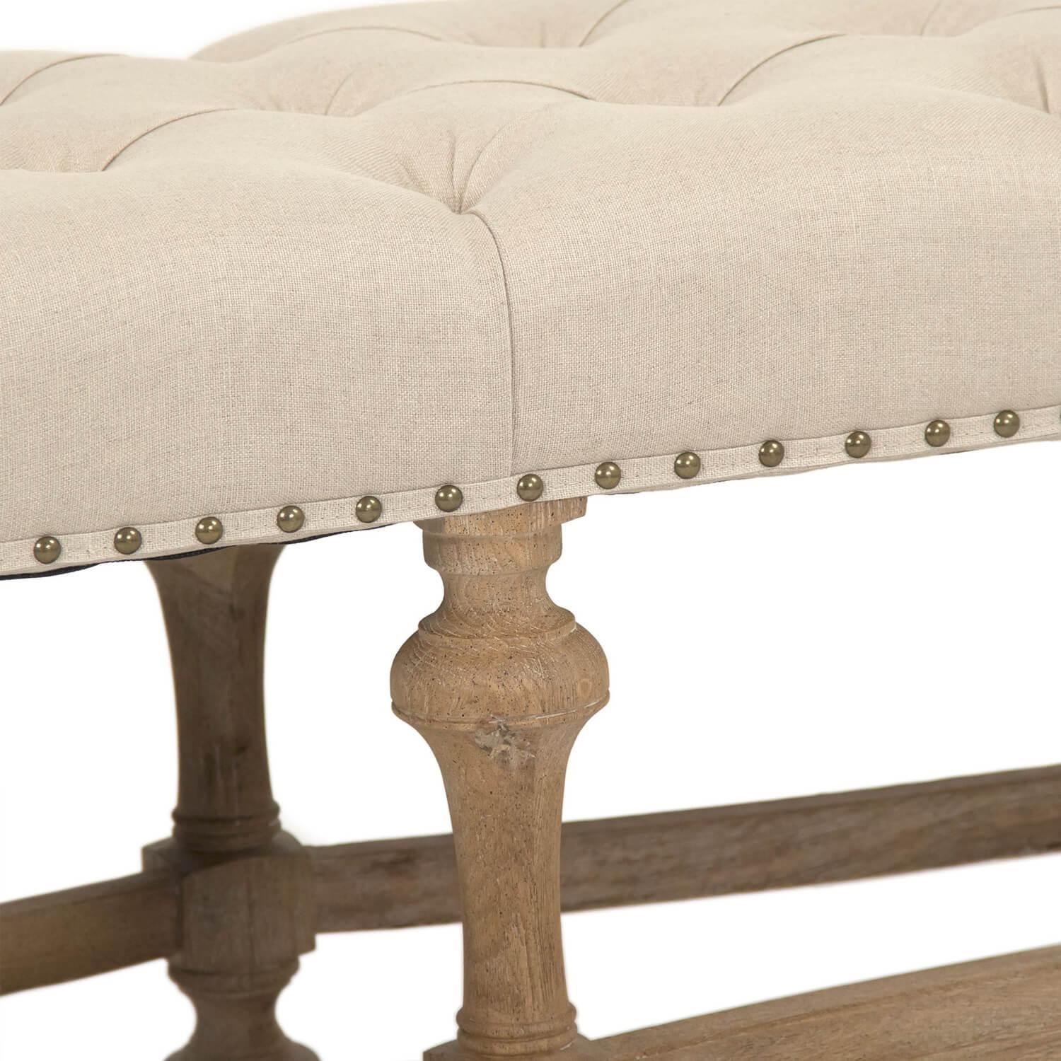 Tufted Long Chateau Bench - Belle Escape