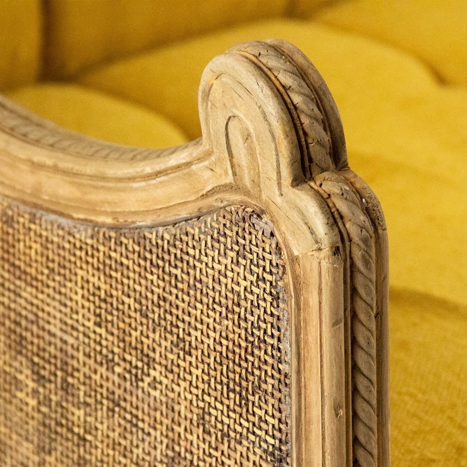 Tufted Provence Yellow Salon Sofa - Belle Escape