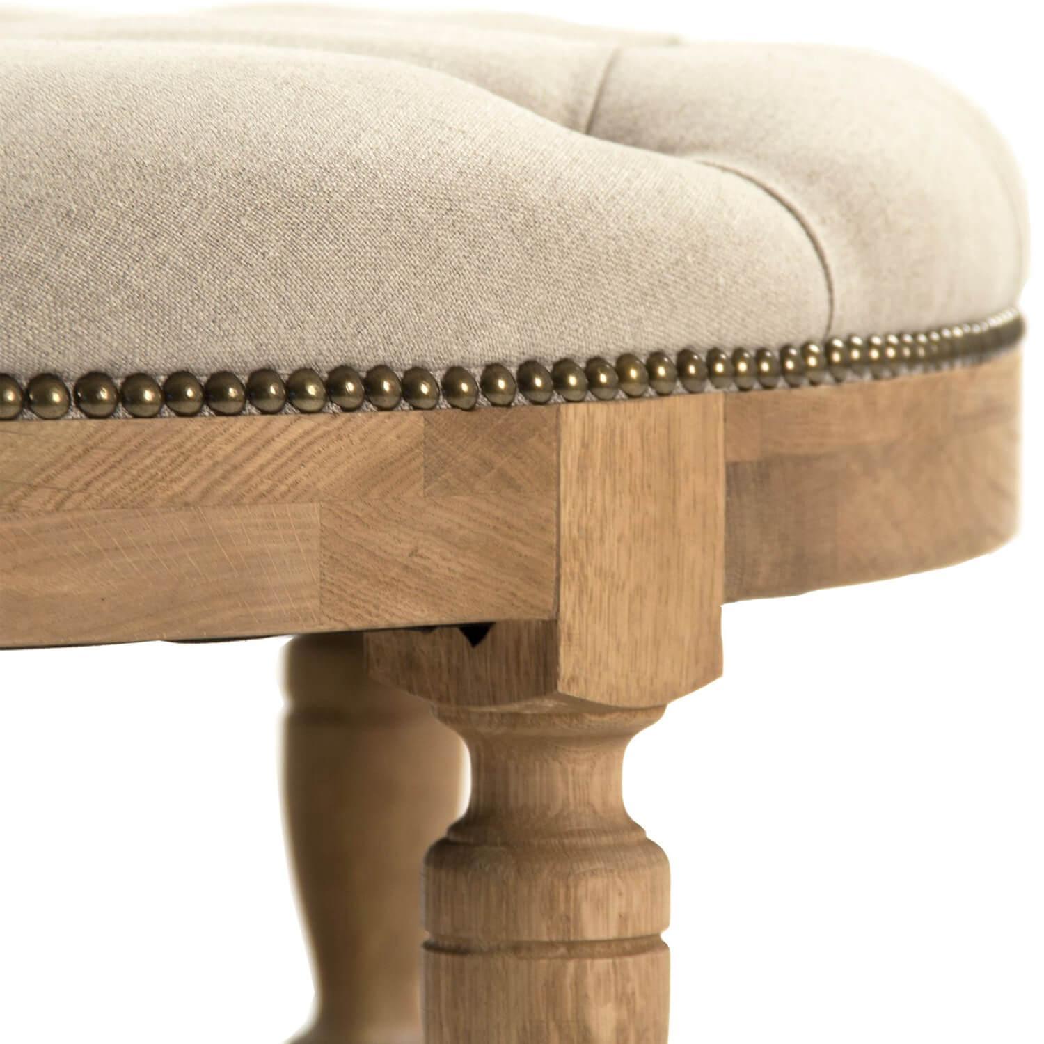 Tufted Round Provence Ottoman - Belle Escape