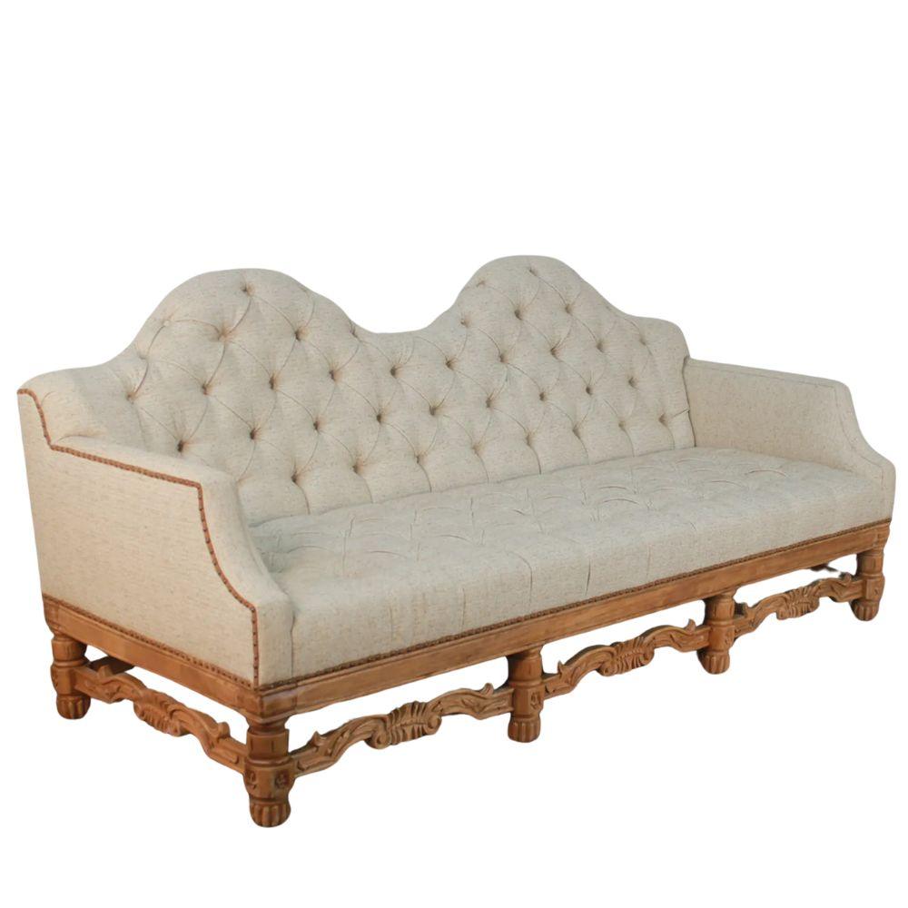 Tufted Double Camel Back Sofa