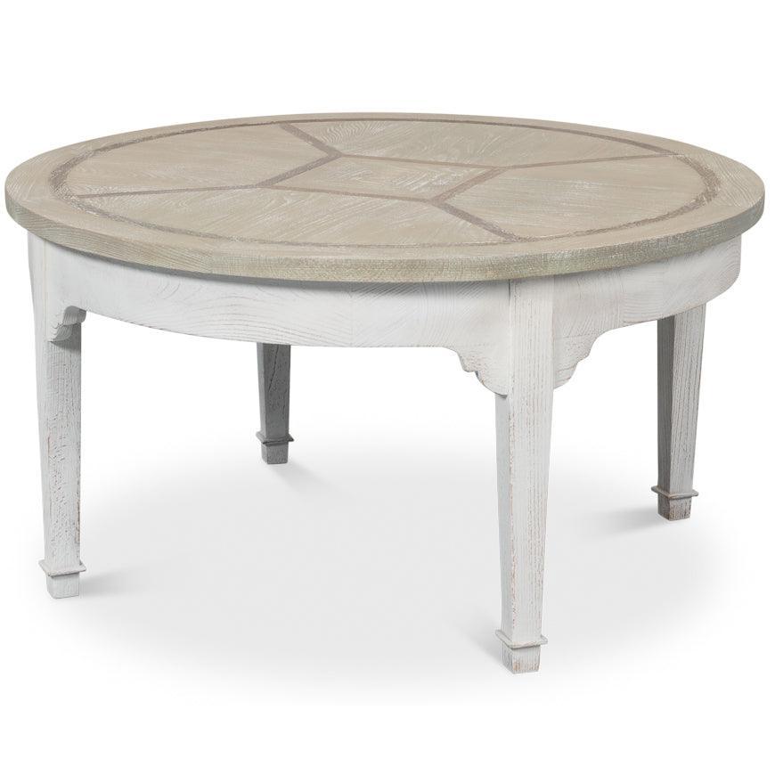 Two-tone Vineyards Round Coffee Table - Belle Escape