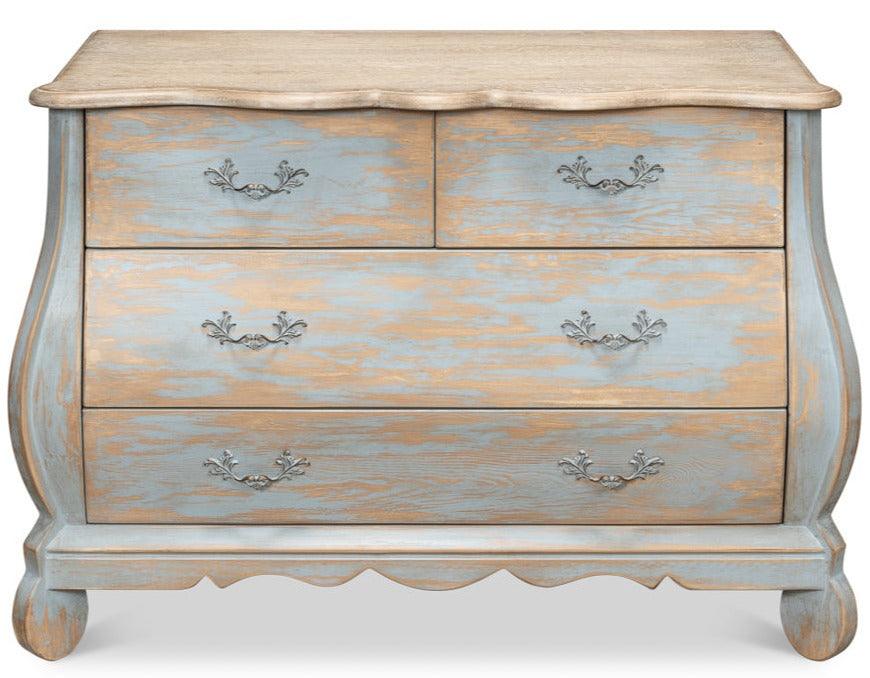 Vintage French Blue Curved Chest - Belle Escape
