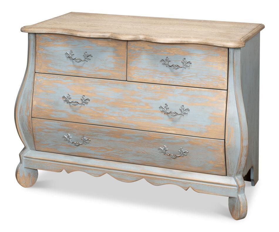 Vintage French Blue Curved Chest - Belle Escape