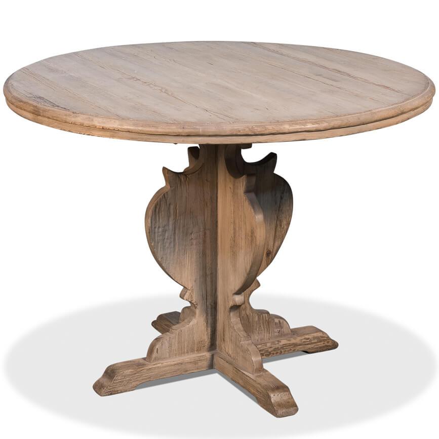 Vintage French Wood Bistro Table - Belle Escape