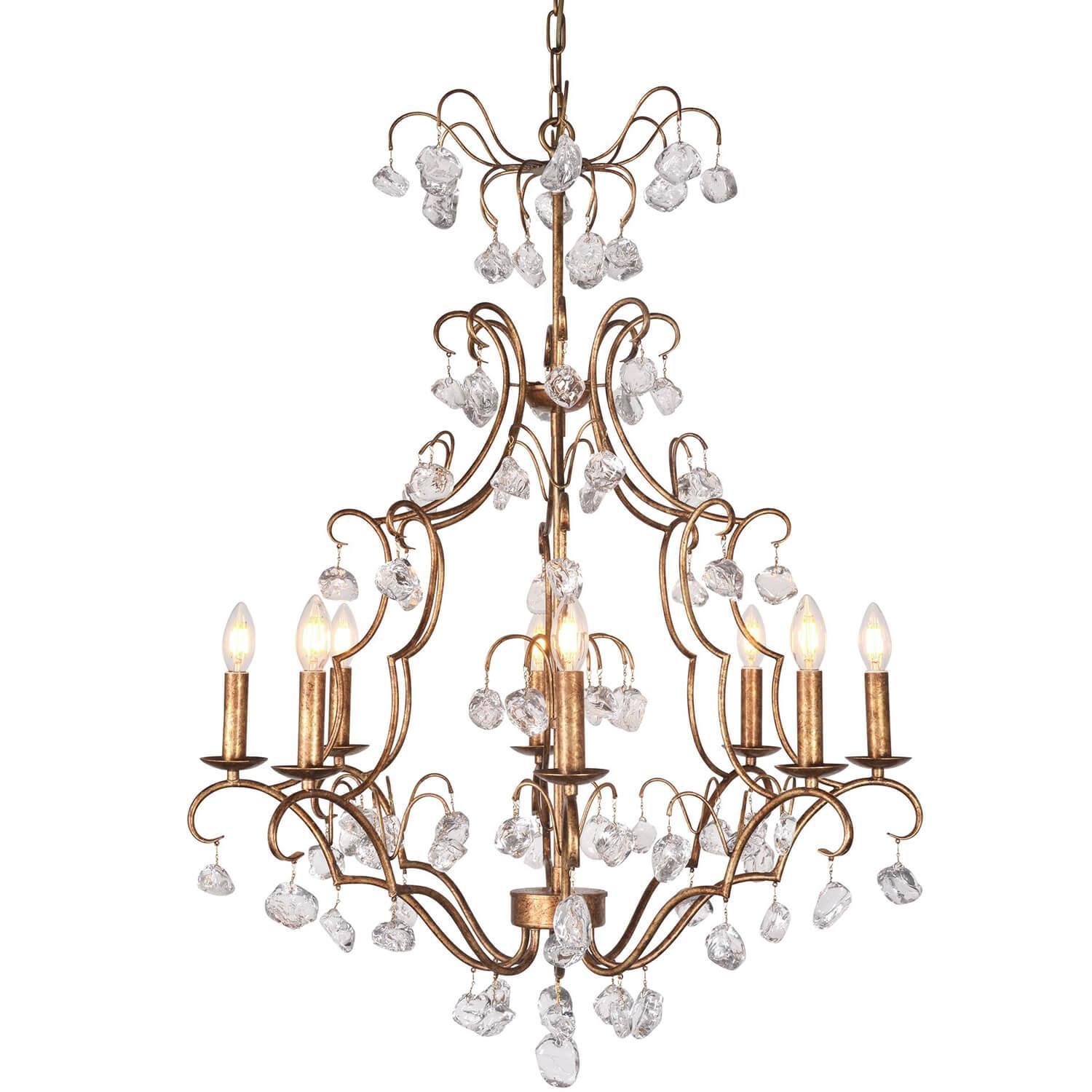 Vintage Parisian Glam Crystal Chandelier - Belle Escape