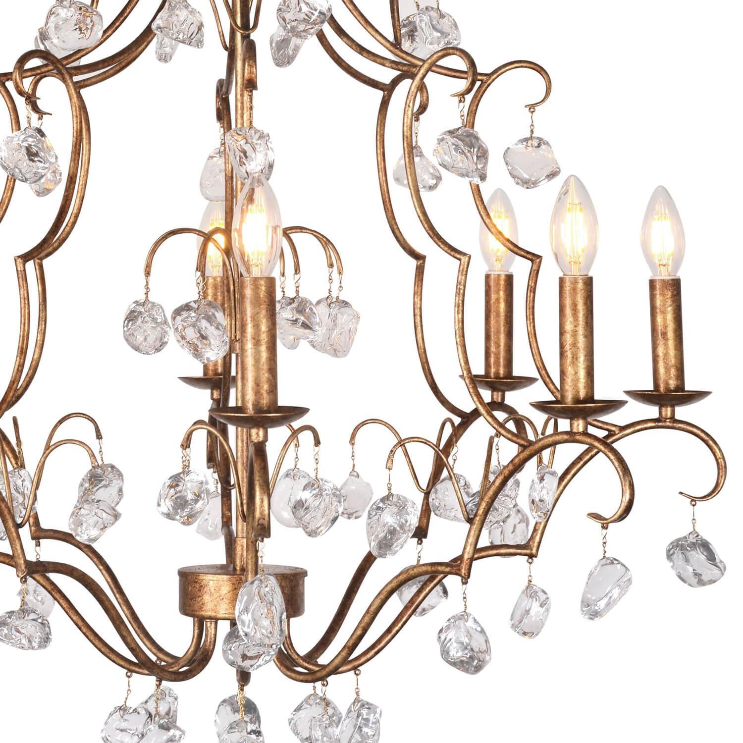 Vintage Parisian Glam Crystal Chandelier - Belle Escape