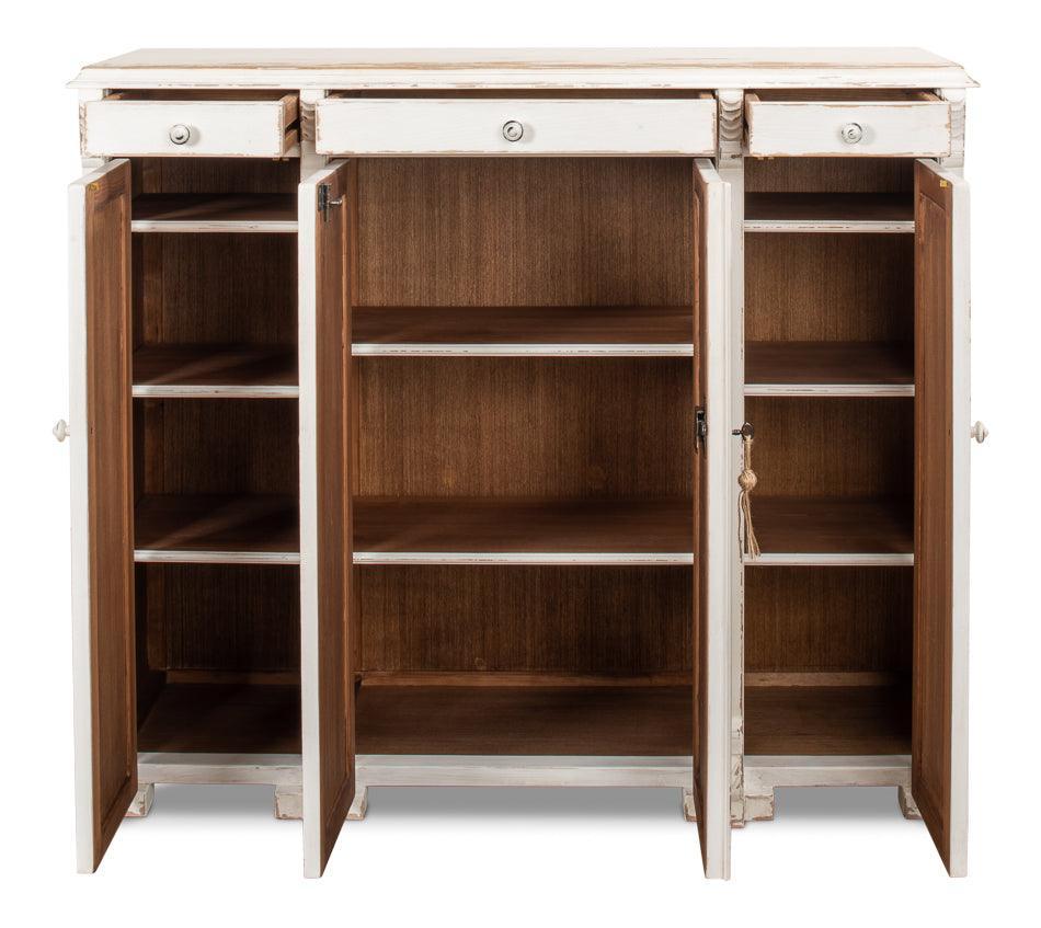 Vintage White French Country Sideboard - Belle Escape
