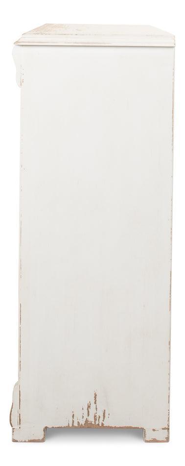 Vintage White French Country Sideboard - Belle Escape