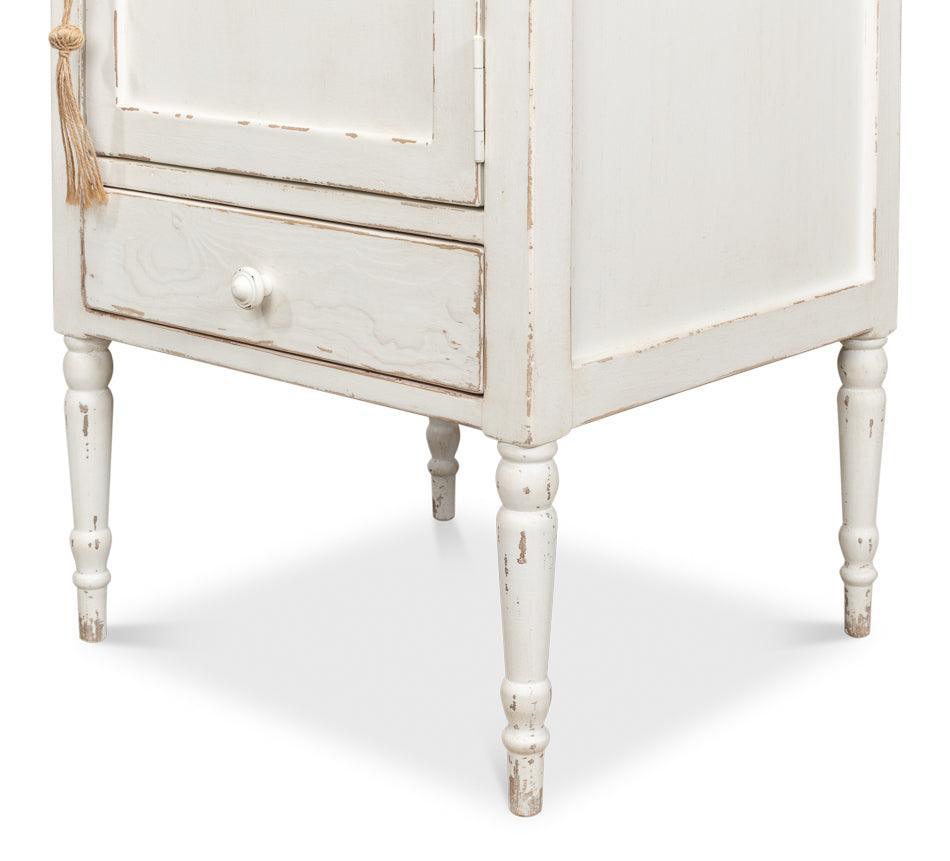 White Cottage Key Door Nightstand - Belle Escape