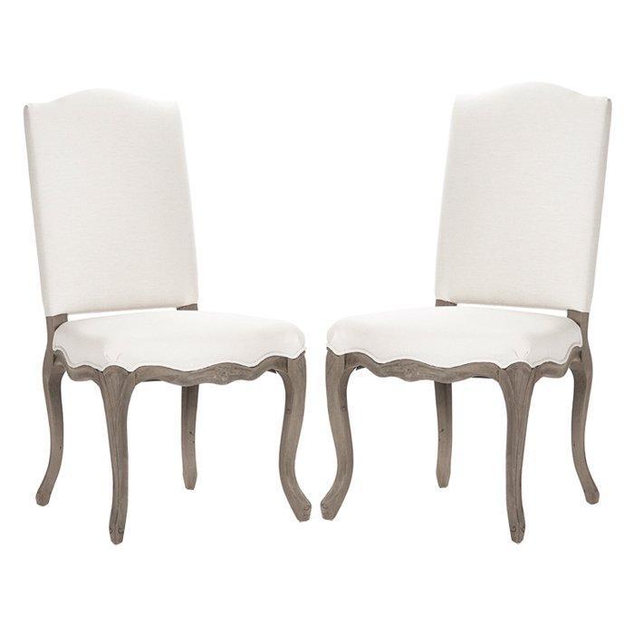 White Cushioned Back French Chairs - Belle Escape