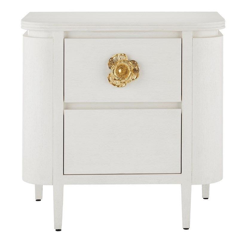 White Florale Nightstand - Belle Escape