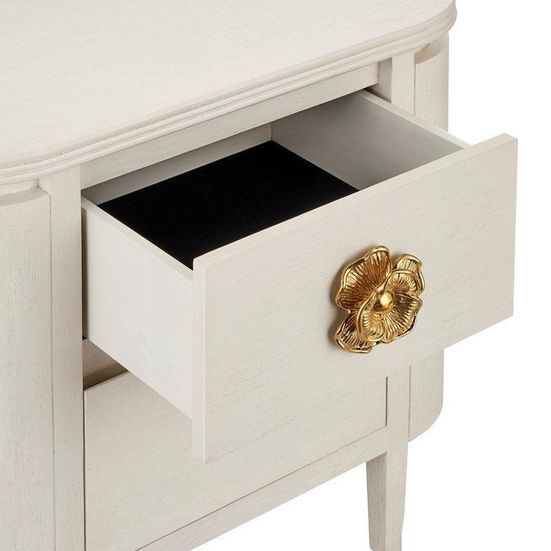 White Florale Nightstand - Belle Escape