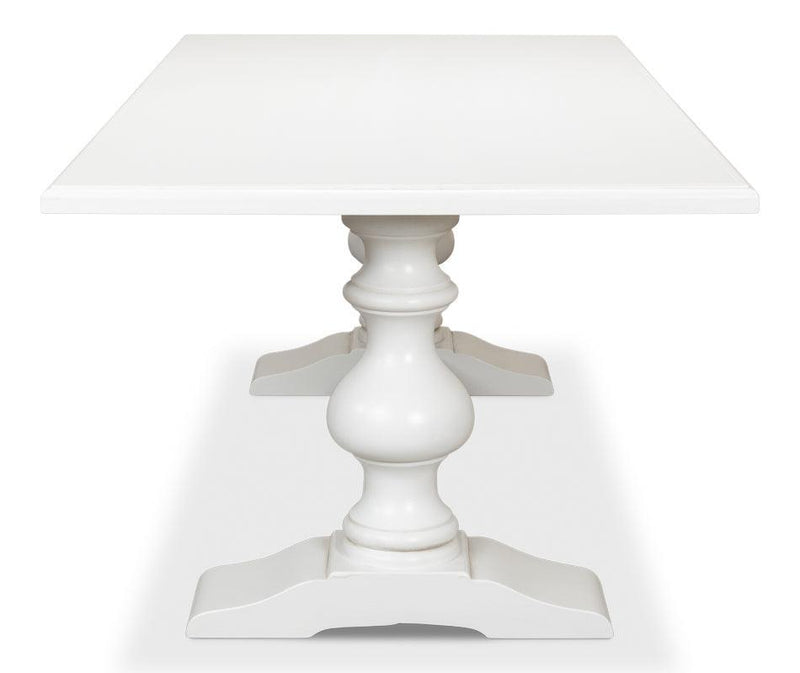 White French Country Trestle Dining Table