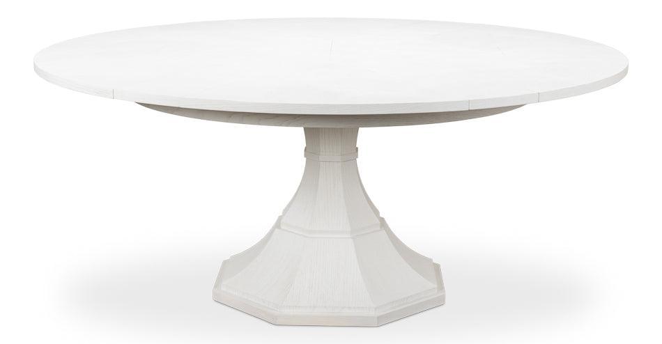 White Giselle Jupe Dining Table - Belle Escape