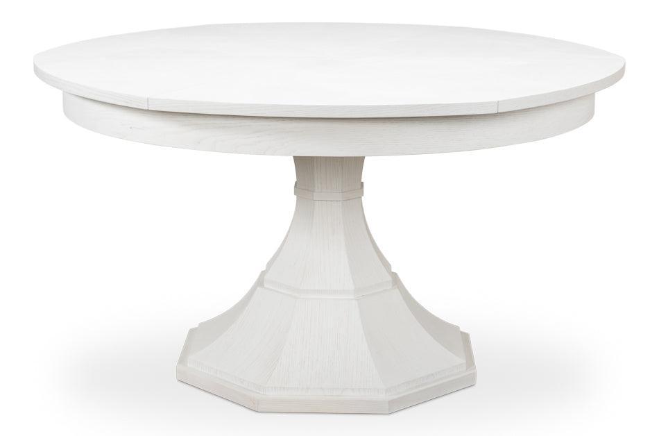 White Giselle Jupe Dining Table - Belle Escape