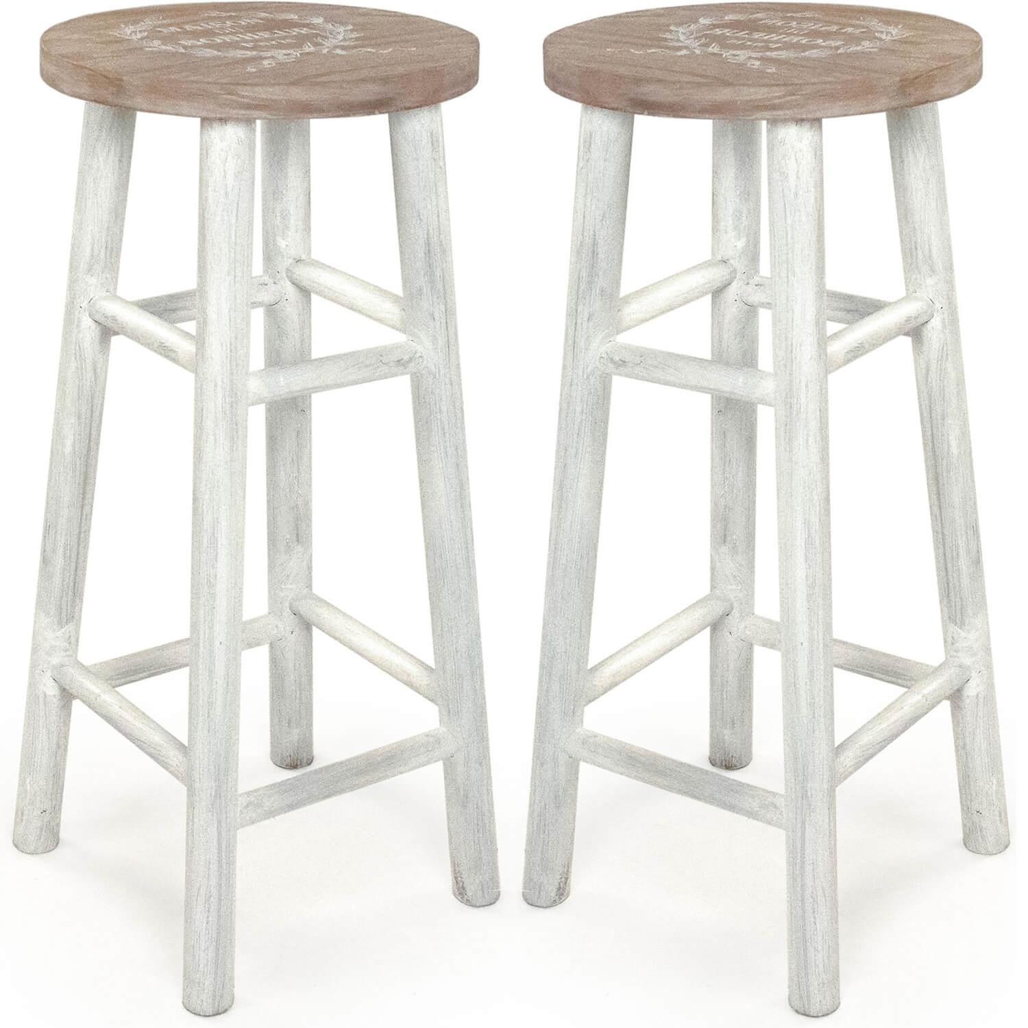 White Maison du Bonheur Bar Stools - Belle Escape