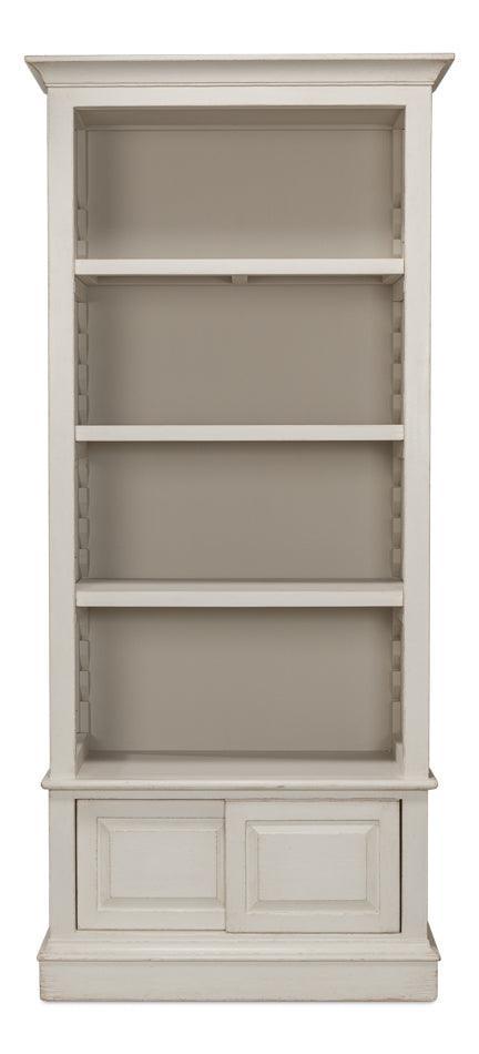 White Open Farmhouse Bookcase - Belle Escape