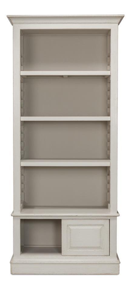 White Open Farmhouse Bookcase - Belle Escape