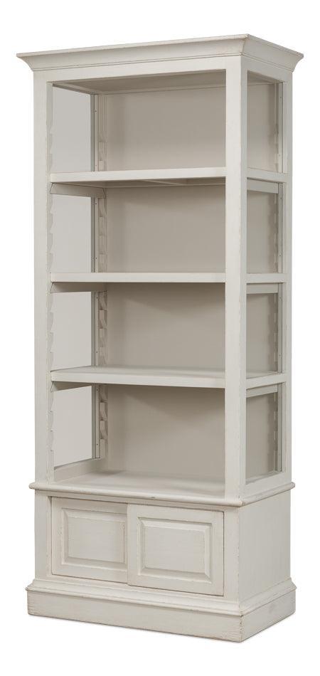 White Open Farmhouse Bookcase - Belle Escape