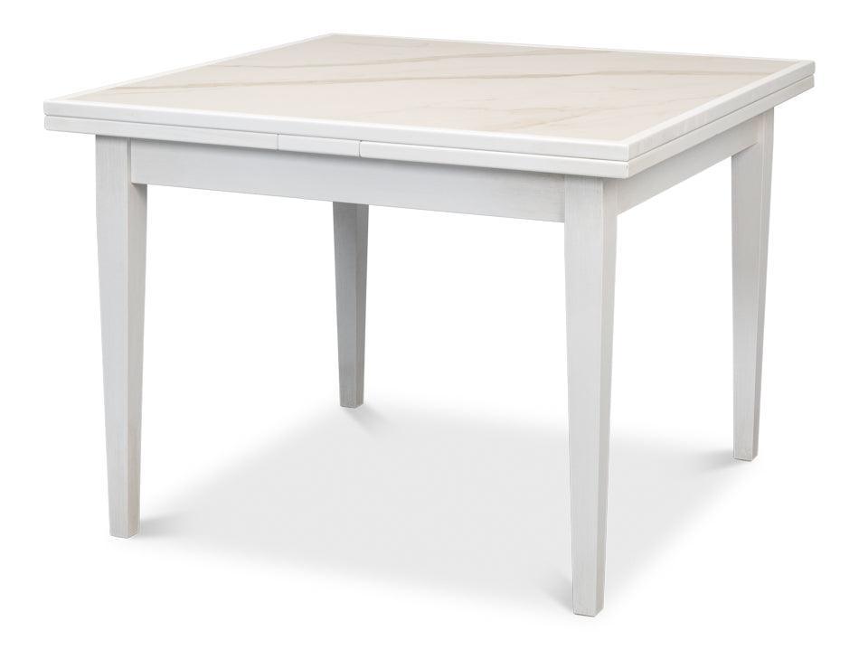 White Porcelain Top Extendable Dining Table - Belle Escape