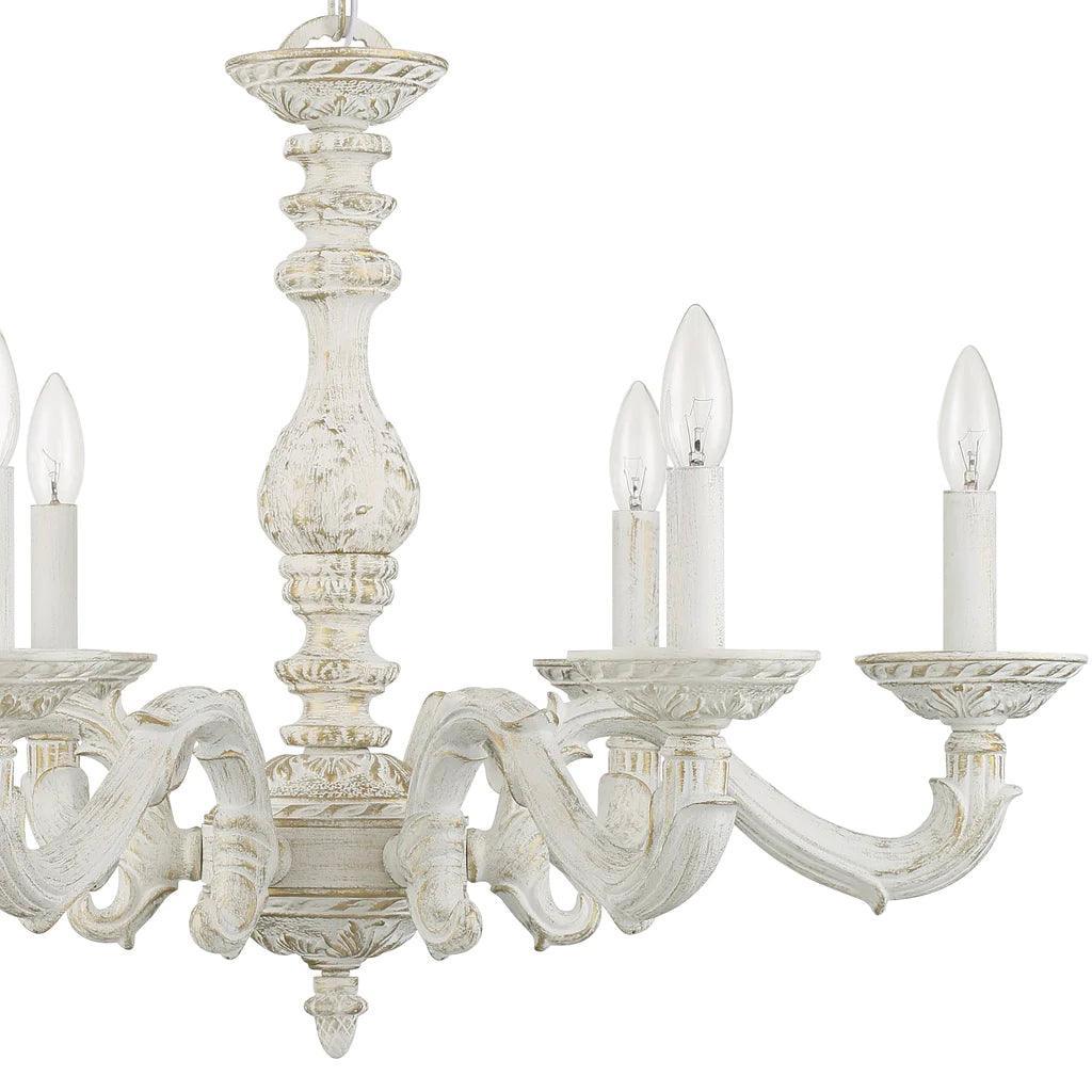 White Shabby Chic Chandelier - Belle Escape