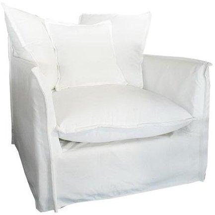 White Slipcover Indoor and Outdoor Chair - Belle Escape