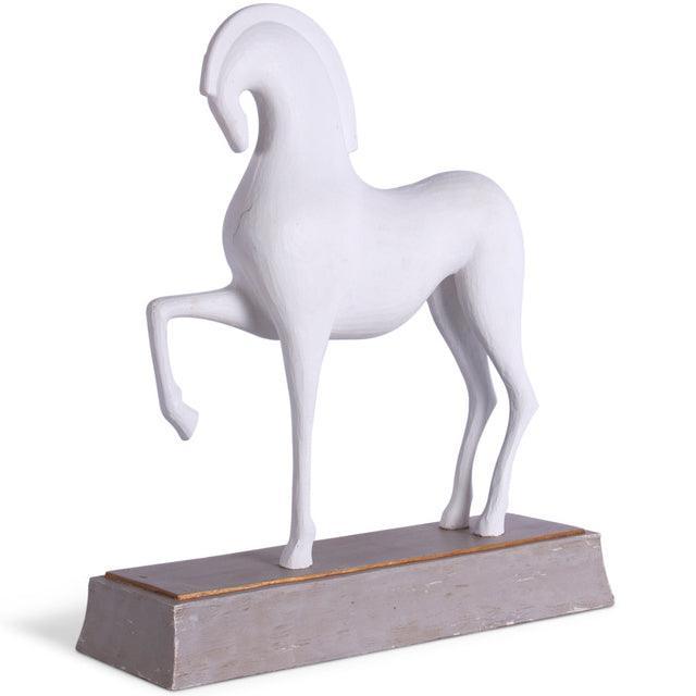 White Steed Accent Sculpture - Belle Escape