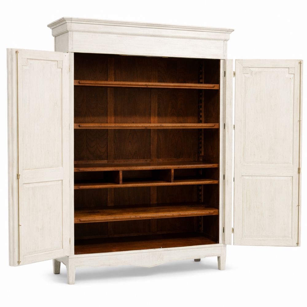 Regal French White Panel Armoire