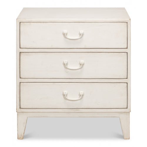 Willow White 3-Drawer Side Chest