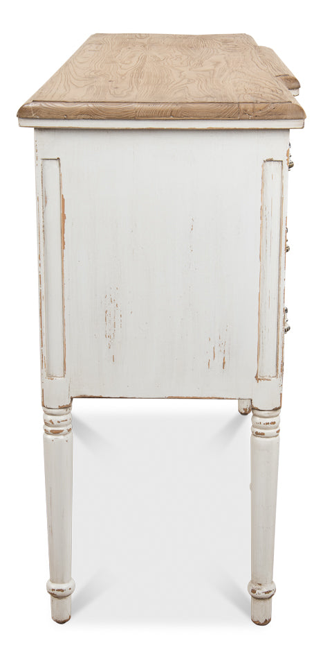 Aged White French Sideboard