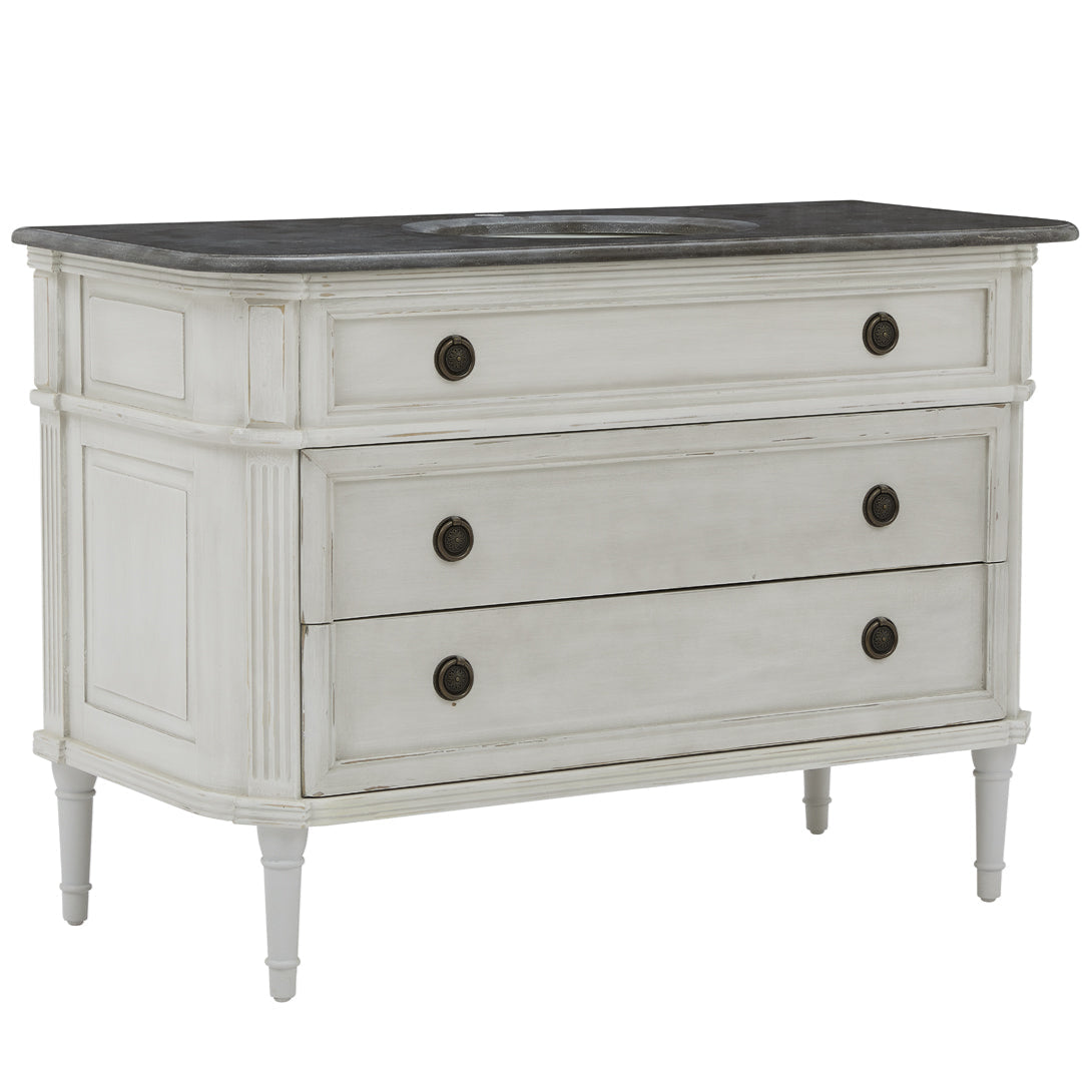 Elegant Black Stone Top Vanity