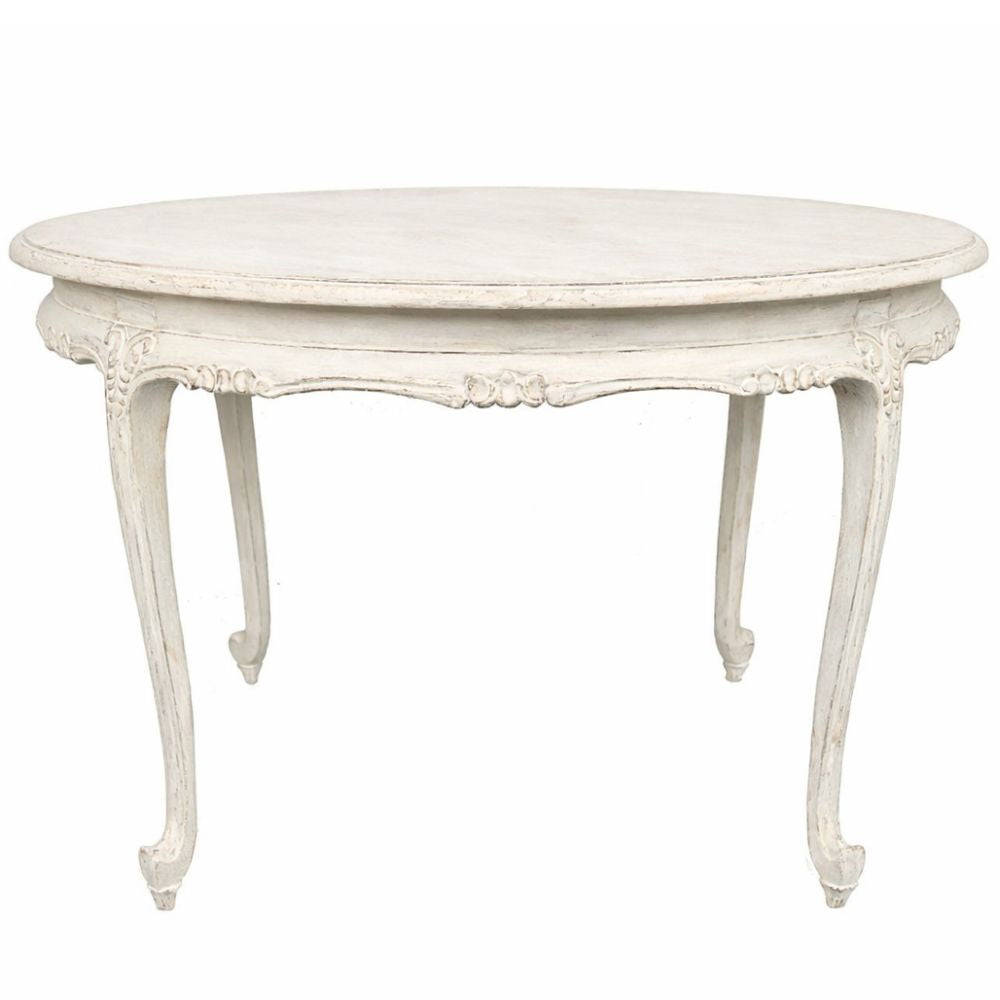 Lac White French Dejeuner Dining Table
