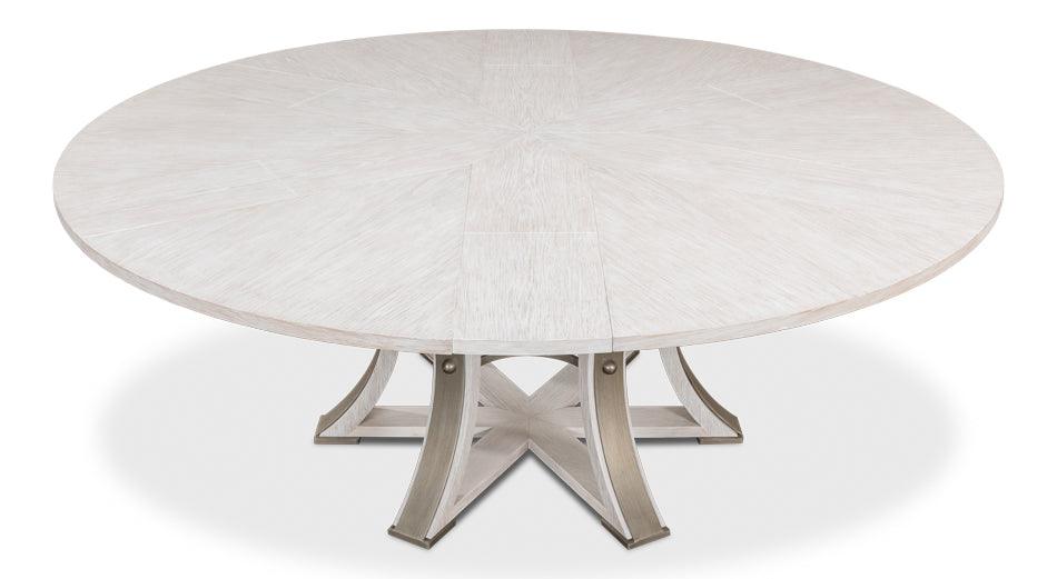 Whitewash Tower Extendable Jupe Dining Table - Belle Escape