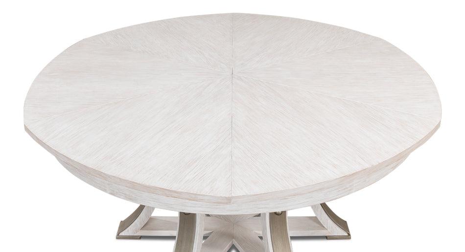 Whitewash Tower Extendable Jupe Dining Table - Belle Escape
